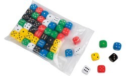 Wooden Dice Philos, 50 pcs 