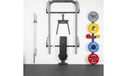KLT22 MULTIFUNCTIONAL FOLDING POWER RACK SILVER HMS