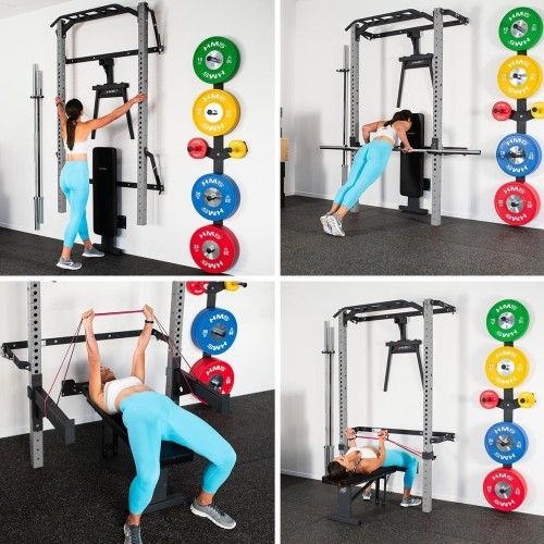 KLT22 MULTIFUNCTIONAL FOLDING POWER RACK SILVER HMS