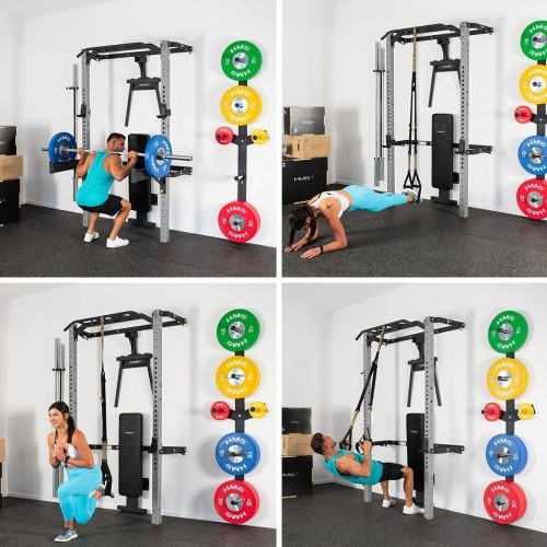 KLT22 MULTIFUNCTIONAL FOLDING POWER RACK SILVER HMS
