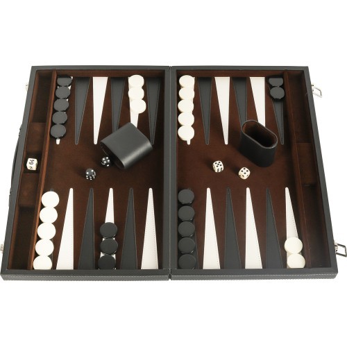 Backgammon Set Buffalo, Black, 46 x 30 cm
