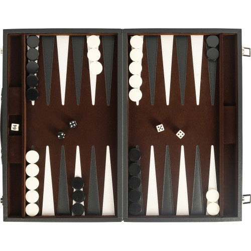 Backgammon Set Buffalo, Black, 46 x 30 cm
