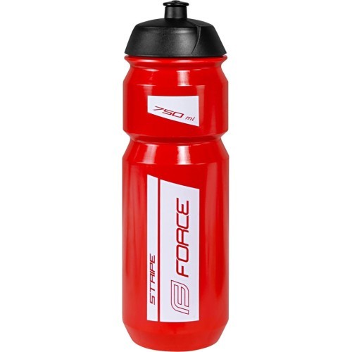 Water Bottle FORCE Stripe 0.75l (red/white)