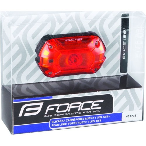 FORCE Rear Light Ruby2 25L, 1 LED USB