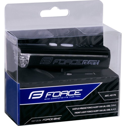 FORCE Alert front light 350LM, USB-C, with audible signal