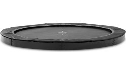 EXIT InTerra ground-level sports trampoline ø366cm - black