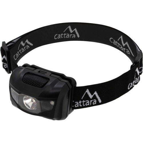 LED žibintuvėlis ant galvos Cattara, juodas, 80 lm