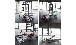 Komercinis daugiafunkcis stovas su svorių kilnojimo ir hip thrust platforma SMP01 HMS