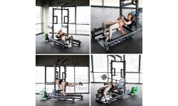 Komercinis daugiafunkcis stovas su svorių kilnojimo ir hip thrust platforma SMP01 HMS