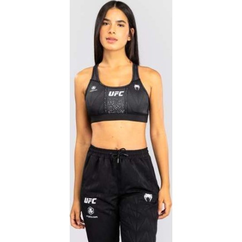 Women's UFC Zenith by Venum Black Authentic Fight Night Sports Bra