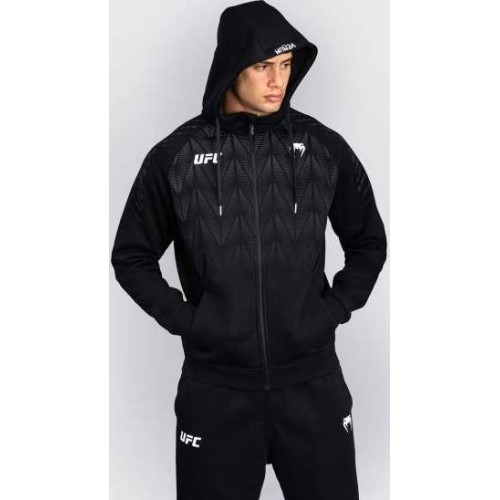 Vyriškas UFC Zenith by Venum Replica džemperis su gobtuvu ir užtrauktuku, juodas