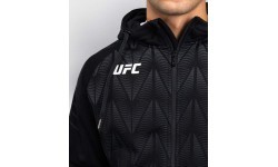 Vyriškas UFC Zenith by Venum Replica džemperis su gobtuvu ir užtrauktuku, juodas