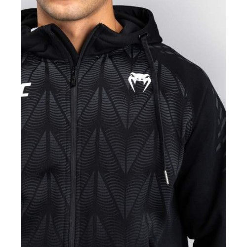 Vyriškas UFC Zenith by Venum Replica džemperis su gobtuvu ir užtrauktuku, juodas