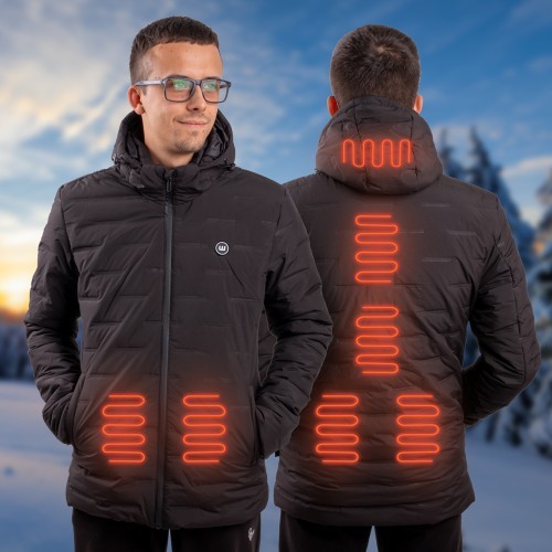 Vyriška šildoma striukė W-TEC HEATborg - Juoda