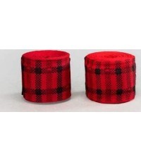 Venum Tartan bokso bintai, raudoni