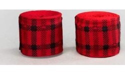 Venum Tartan bokso bintai, raudoni
