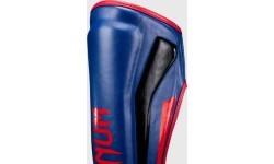 Защита голени Venum Elite, тёмно-синяя/красная