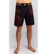 Venum Quetzal Fury MMA šortai, juodi/raudoni/oranžiniai