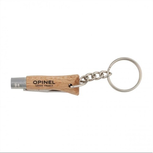 Opinel pocket knife No.2 Beech handle with key ring