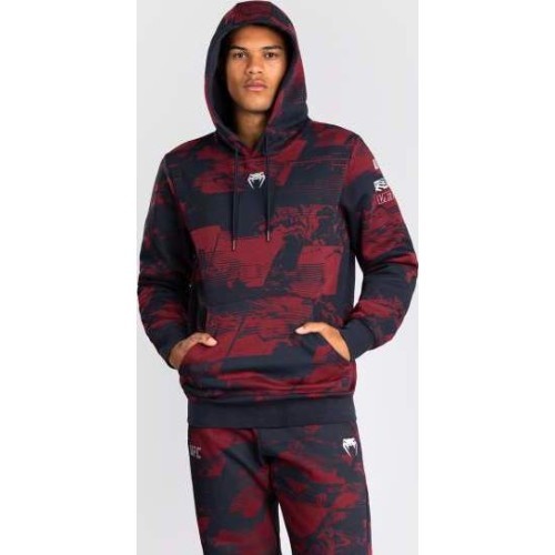 Мужская толстовка с капюшоном UFC Zenith by Venum Burgundy Authentic Fight Week