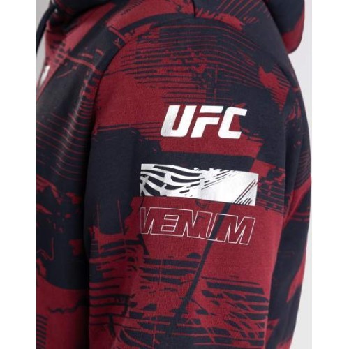 Мужская толстовка с капюшоном UFC Zenith by Venum Burgundy Authentic Fight Week