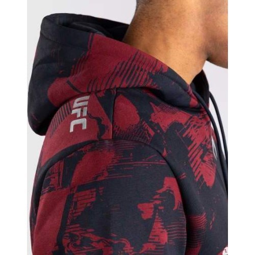 Мужская толстовка с капюшоном UFC Zenith by Venum Burgundy Authentic Fight Week