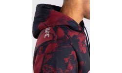Vyriška UFC Zenith by Venum Burgundy Authentic Fight Week džemperis su gobtuvu