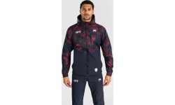 Vyriškas UFC Zenith by Venum bordo Authentic Fight Week džemperis su gobtuvu ir užtrauktuku