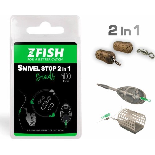 ZFISH стопорные бусины с вертлюгом 2в1