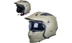 Modular Motorcycle Helmet W-TEC Badalone Army - Béžová matná