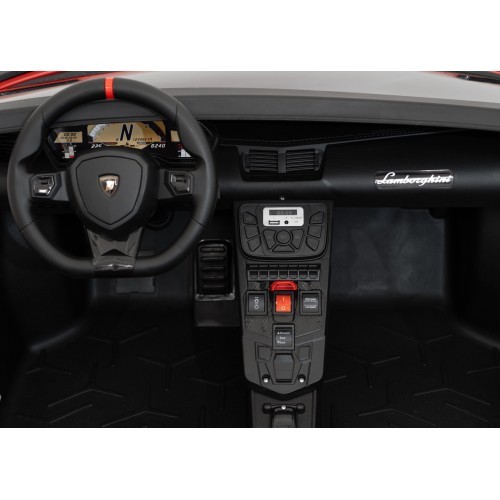 Elektromobilis Lamborghini Aventador SV STRONG, raudonas