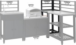 Kampinis modulis TORINO 3 lauko virtuvei, 47x47x123 cm