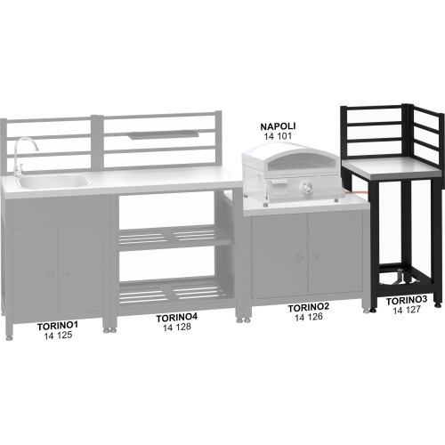 Kampinis modulis TORINO 3 lauko virtuvei, 47x47x123 cm