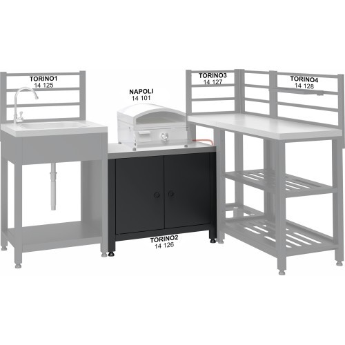 Module grill cabinet TORINO 2 for outdoor kitchen 80x47x69cm