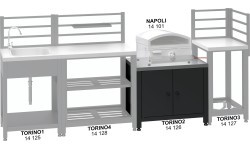 Модульный шкаф для гриля TORINO 2 для летней кухни, 80x47x69 см