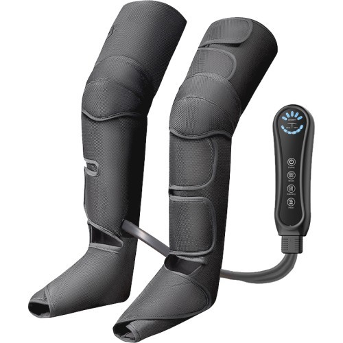 Oro kompresijos kojų masažuoklis inSPORTline Beinhowair II - Juoda