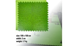Tatami Puzzle Mat inSPORTline Zemalpro 100 x 100 x 2 cm - Grass pattern