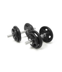 Reguliuojamų hantelių rinkinys Newton Fitness, gumuotas, 2 x 10 kg