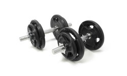 Reguliuojamų hantelių rinkinys Newton Fitness, gumuotas, 2 x 10 kg
