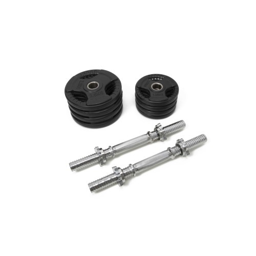 Reguliuojamų hantelių rinkinys Newton Fitness, gumuotas, 2 x 10 kg