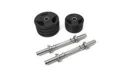 Newton Fitness Rubberised Adjustable Dumbbell Set 2 x 10 kg