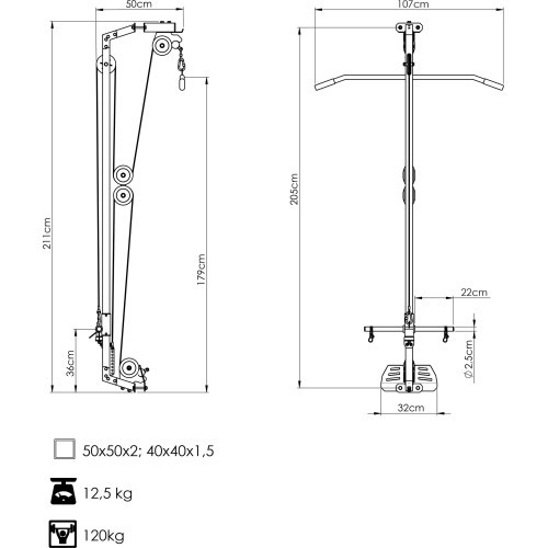 Jėgos narvas MS-W107 2.0 Marbo Sport