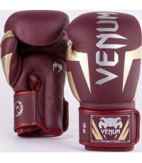 Venum Elite bokso pirštinės, bordo/auksinės