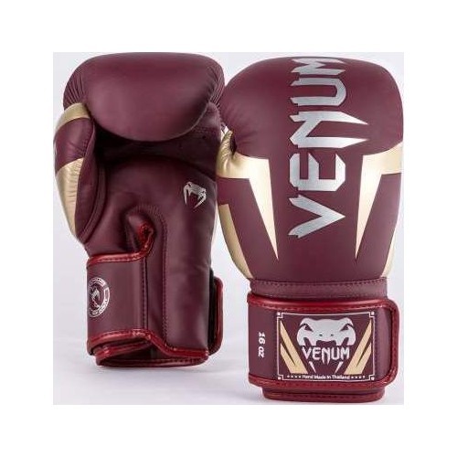 Venum Elite bokso pirštinės, bordo/auksinės