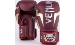 Venum Elite bokso pirštinės, bordo/auksinės