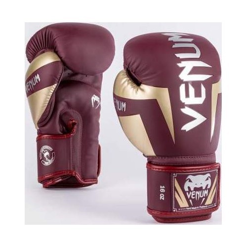 Venum Elite bokso pirštinės, bordo/auksinės