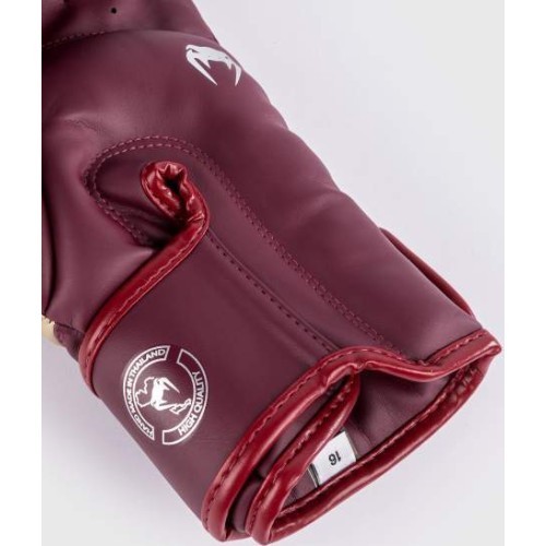 Venum Elite Boxing Gloves - Burgundy/Gold