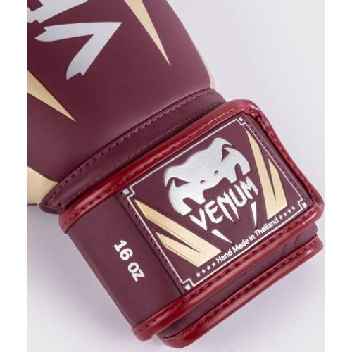 Venum Elite bokso pirštinės, bordo/auksinės