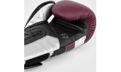 Боксёрские перчатки Venum Elite Evo – бордовый/серебристый