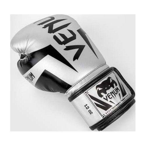 Venum Elite Boxing Gloves - Silver/Black